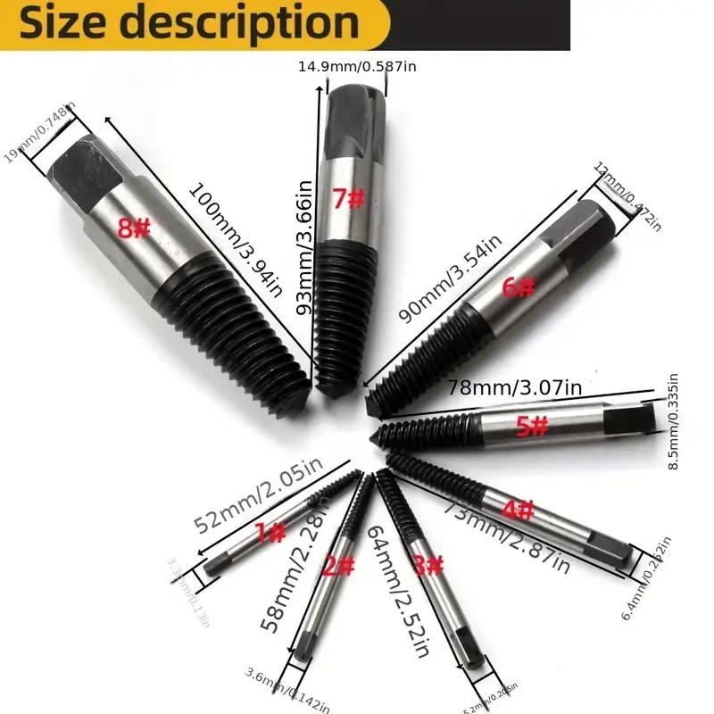 5/6 шт. экстрактор для винтов, набор металлических сверл, экстрактор для удаления поврежденных винтов, деревообрабатывающие инструменты, экстрактор сломанных болтов для водопроводных труб