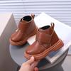 Kids' Martin Boots - Solid Color Short Boots for Boys and Girls. Soft Bottom, Non-Slip Leather Boots for Spring and Autumn