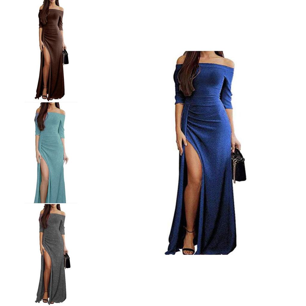 Элегантное женское повседневное платье-пуловер с длинным рукавом, пэчворком, пайетками и открытыми плечами