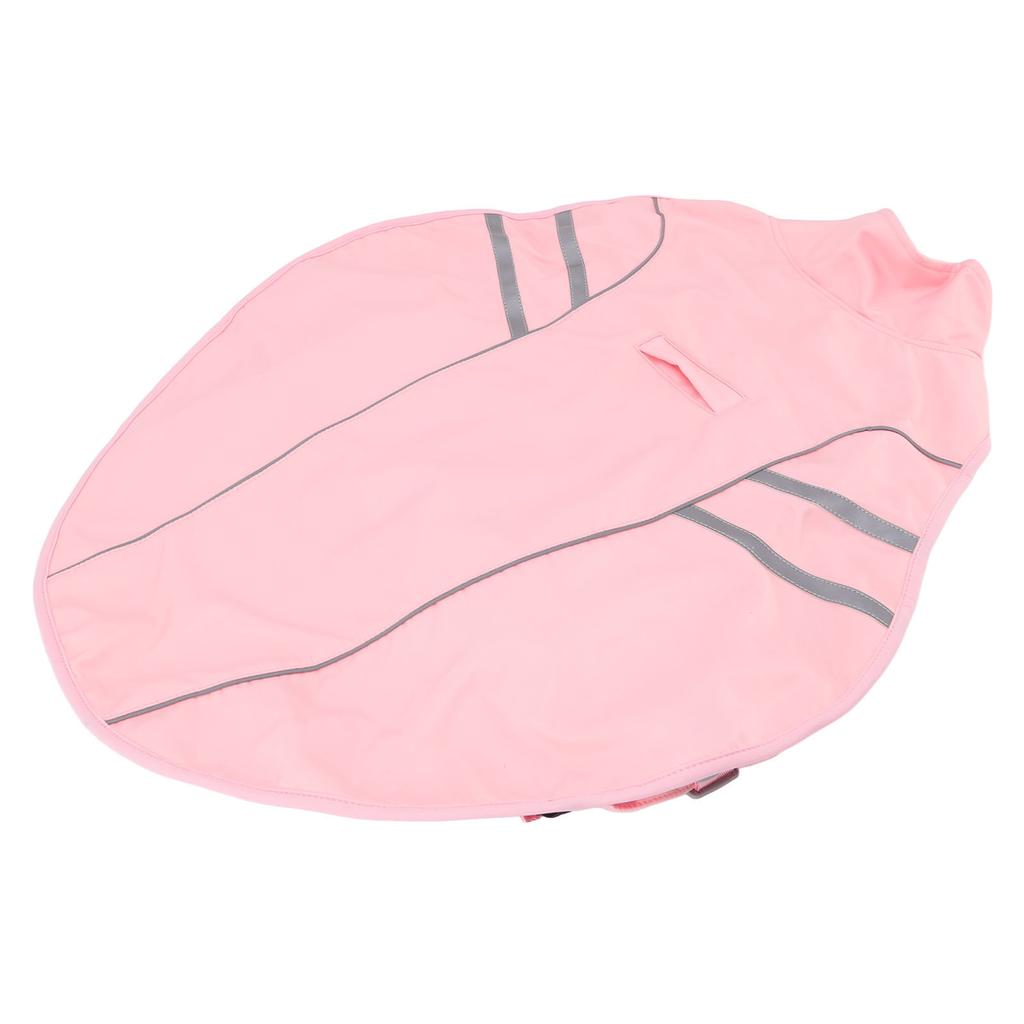 Дождевик для собаки Водонепроницаемый Ветрозащитный Светоотражающая полоса Дизайн с отверстием на спине Удобный дождевой жилет для собаки