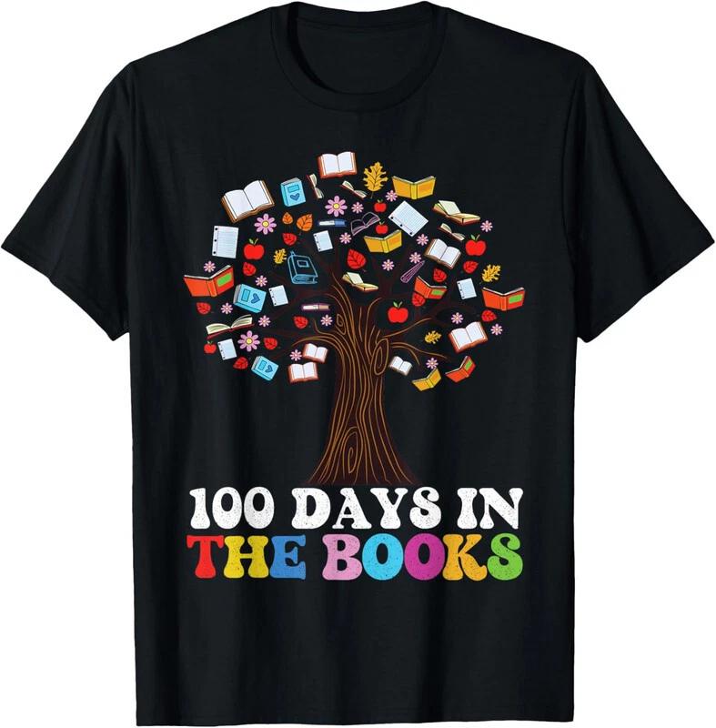 100 Days in the Books Reading Teacher Cute School Unisex T-Shirt