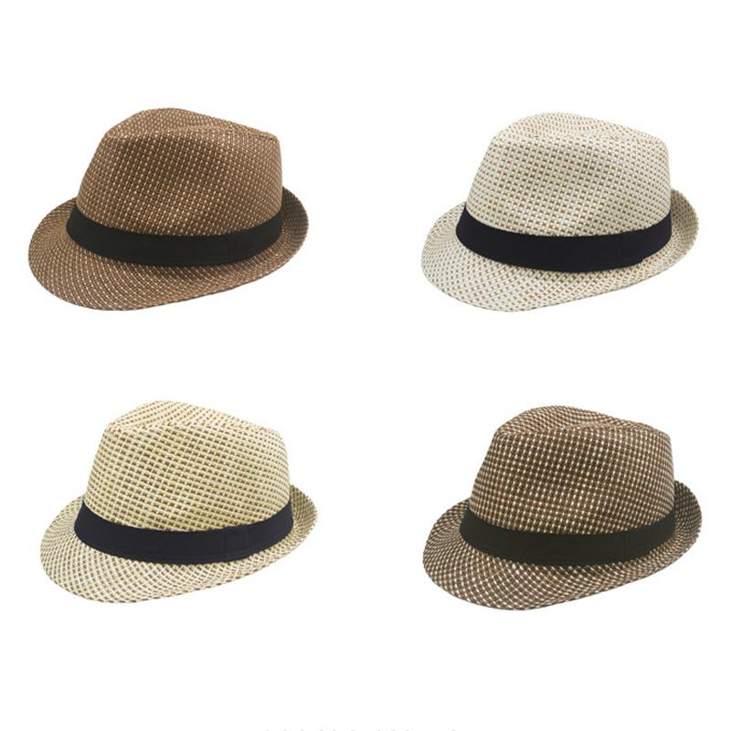 Соломенная шляпа от солнца Trilby Мужская женская летняя панамская дизайнерская шляпа Fedora Beach Top Hat