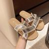 Flat-soled sandals women's outer wear summer new flat-soled cross-strapped retro soft-soled cool slippers