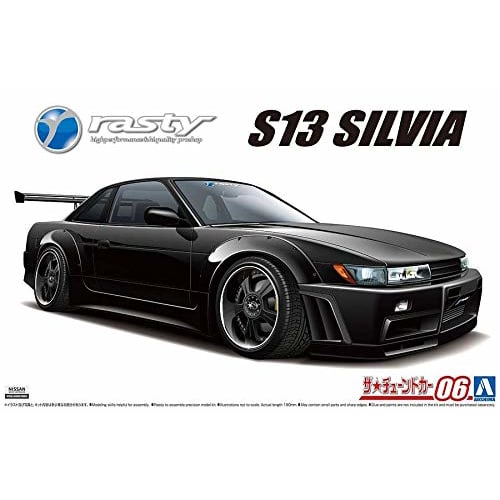 Aoshima Bunka Kyozai 1/24 Scale The Tuned Car Series No. 6 Nissan RASTY PS13 Silvia 1991 Plastic Model