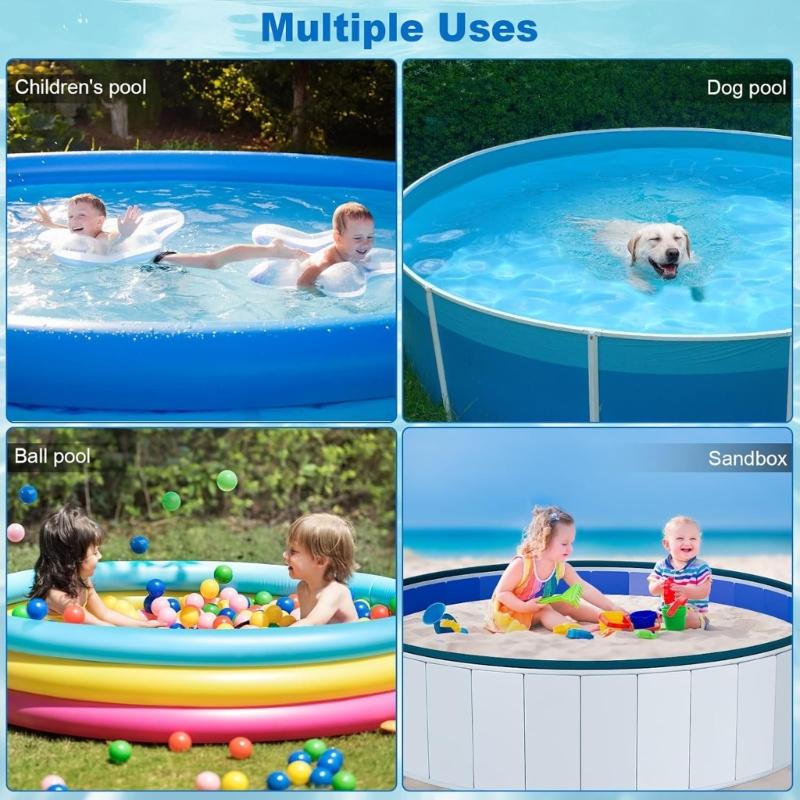 Portable Dog Pool Cover Round Shape Easy to Use Kids Swimming Pool Cover Foldable Tub Pool Protector Sleeve Case