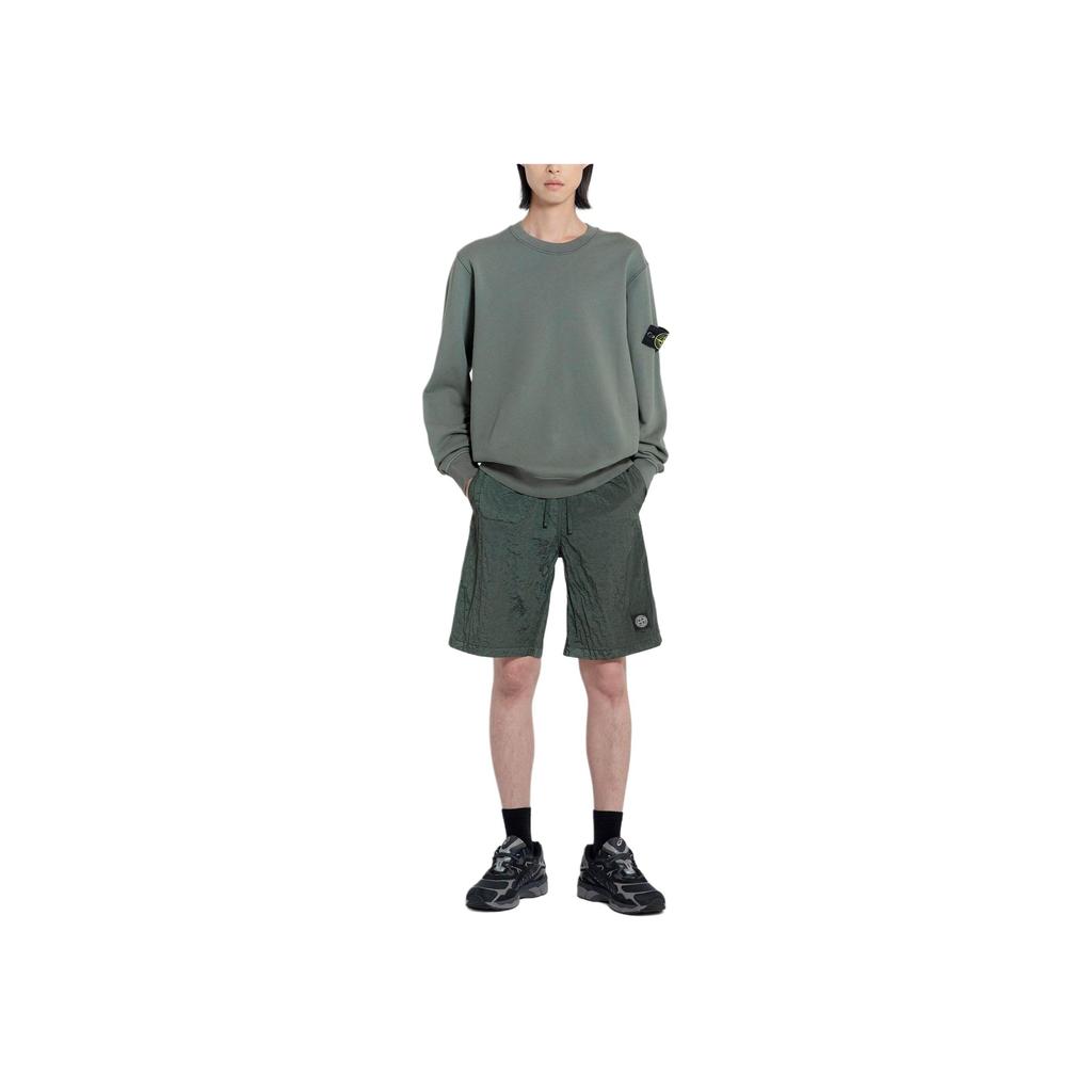 STONE ISLAND Повседневные шорты с принтом логотипа Мужские шорты Зеленый 8015B0443-V0059