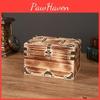 Vintage Wooden Organizer Box With Latch For Desktop Storage Decoration Gift