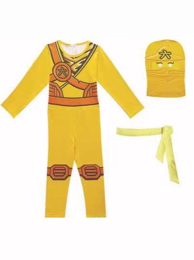 Kids Ninja Costume Set, Anime Game Role Play Clothing with Headband and Belt
