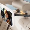 Baby Mirror for Car Seats and Headrest Hook Clamp Large Field of Car See Your Face Without Turning Auxiliary Curved Easy Compatible with of Car White