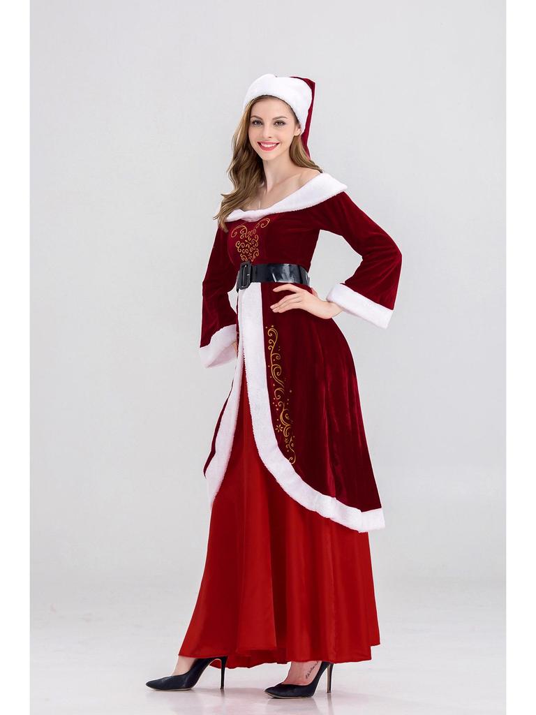 M-6XL Plus Size Couple Christmas Costumes: Men's and Women's Santa Claus Designs
