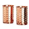 Of 2 Hand Crafted Hammered Copper Tumbler | Pure Copper Water Mug | 300 Ml Water Hold for Ayurvedic Health Benifits (Hammered)