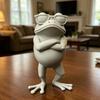 Лягушка, напечатанная на 3D-принтере, Мини-украшение для рабочего стола, Имитация модели лягушки в солнцезащитных очках со скрещенными руками, Стоящая лягушка для стола, Салона автомобиля