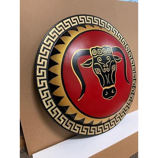 Медный бык, подлинный древнегреческий щит гоплита, средневековая ролевая игра, рождественский подарок