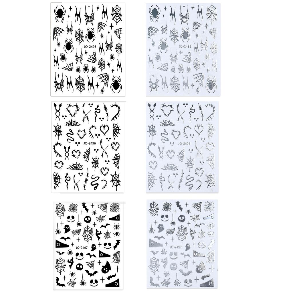 Dark and Stylish Nail Decals Durable and Easy To Apply Perfect for DIY Nail Art and Crafts