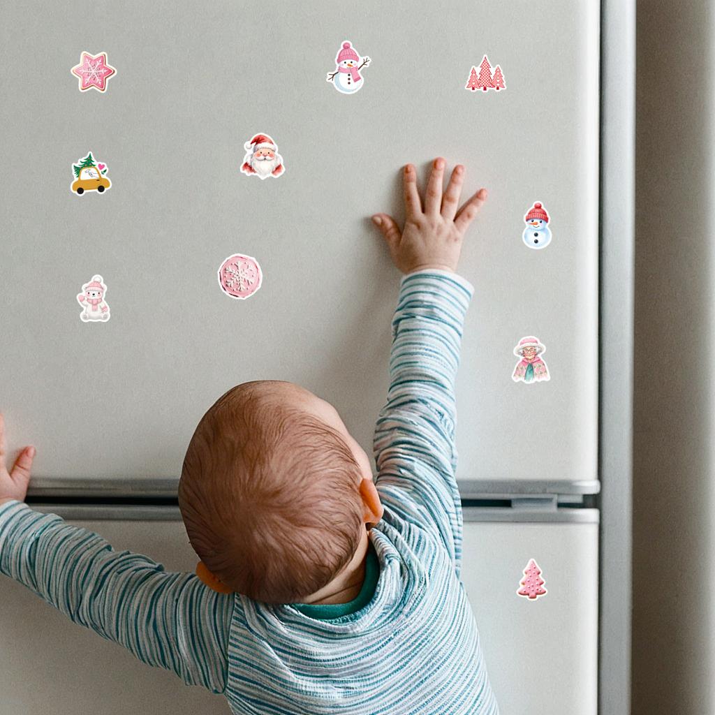 35 шт. Мультяшные наклейки Снеговик Милые зимние наклейки для DIY Забавные наклейки для ноутбука Багажа Скрапбукинга Дневника Наклейка Гитара