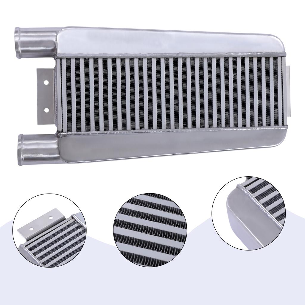 Universal Intercooler Aluminum Upgrade 6.35in Inlet Outlet High Efficiency Front Mount for All Cars Turbocharger