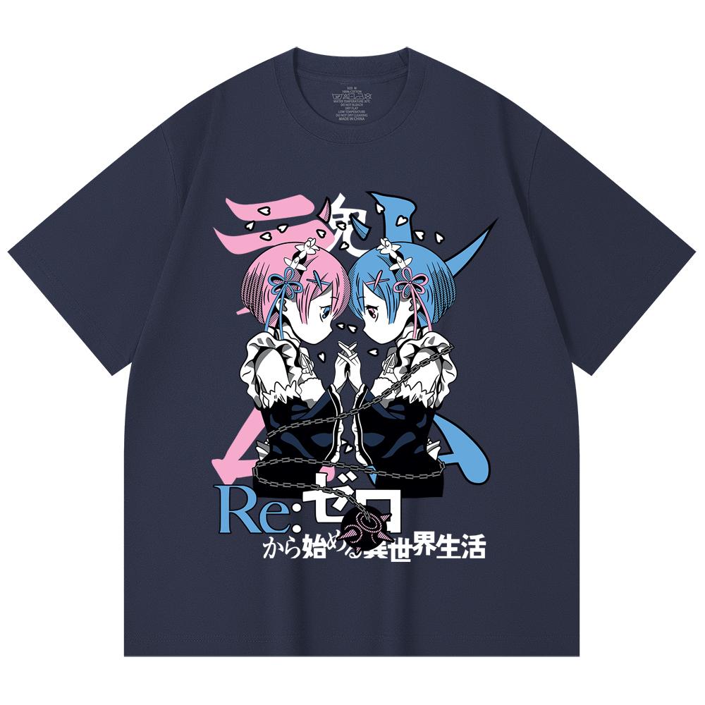 230 Gsm 100% Cotton ReZero V1 Print Unisex Heavy Cotton T Shirt