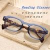 Передовое текстурное искусство Большая оправа Мужские и женские очки для чтения Имитация пластины Пружинная дужка Защита от синего света Очки для пресбиопии