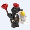 Interactive Diy Toy Set Abs Plastic Building Blocks Toilet Man Vs Invincible Warrior 0-38 Pieces
