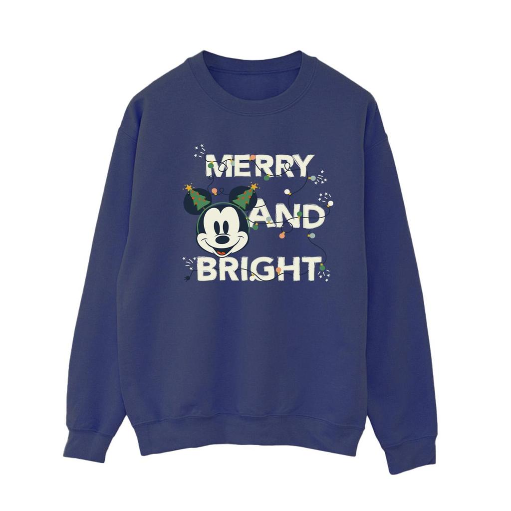 Disney Womens/Ladies Mickey Mouse Merry & Bright Sweatshirt