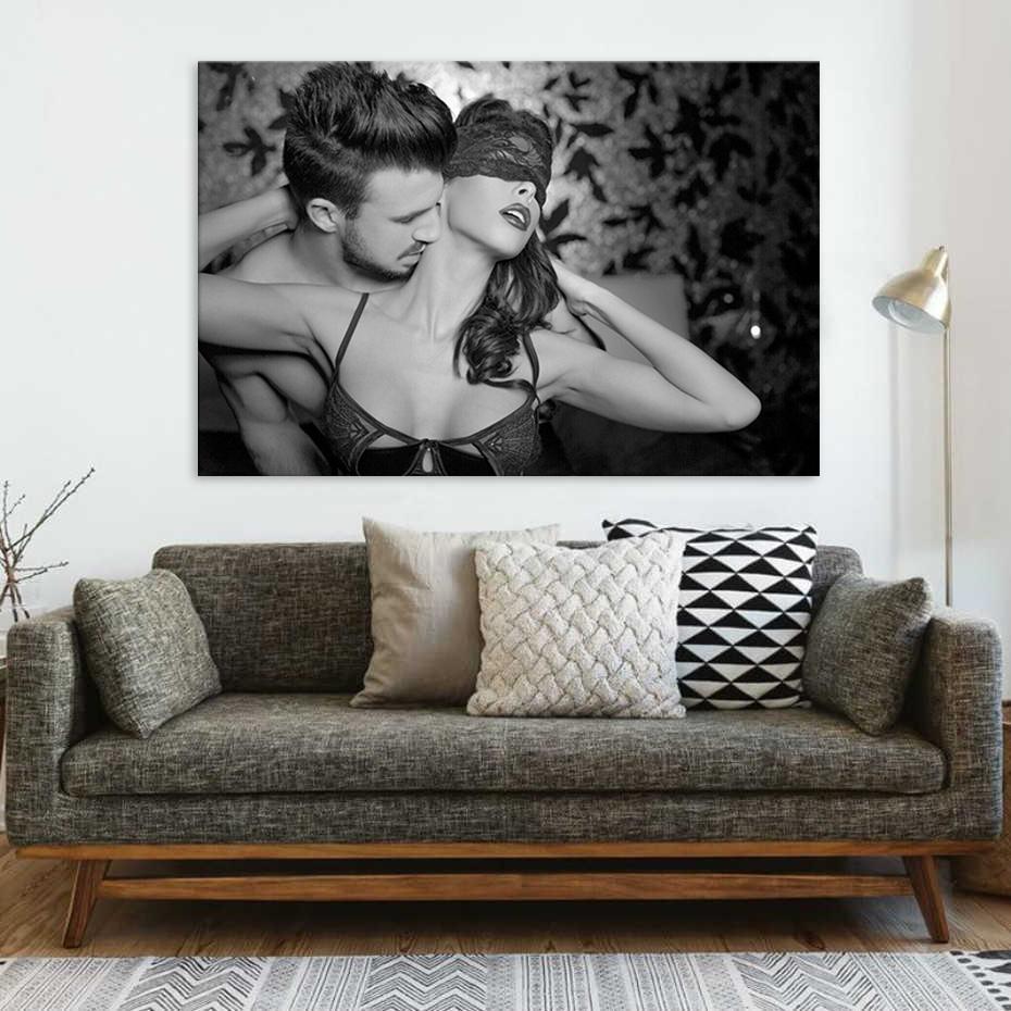 Сексуальные романтические пары, холст, живопись, современные постеры и принты, настенные художественные картины для гостиной, украшения дома