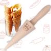 Wooden Egg Roll Ice Cream Cone Mold Spiral Croissants Cream Horn Moulds Omelet Waffle Roller Pastry Mold Kitchen Baking Tool