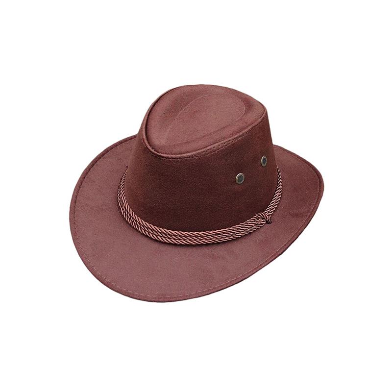 Винтажная ковбойская шляпа в стиле вестерн, однотонная шляпа с широкими полями, джазовая шляпа, защита от солнца для пешего туризма, кемпинга, верховой езды