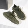 Mesh Breathable Casual Sports Shoes Lace-up Canvas Men's Shoes Socks Shoes Women's Spring and Autumn New Models