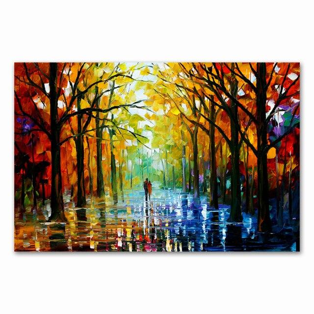 Coloring Hand - Painted Oil Painting Landscape For The Living Room Wall Art Home Decoration Abstract Without Frame