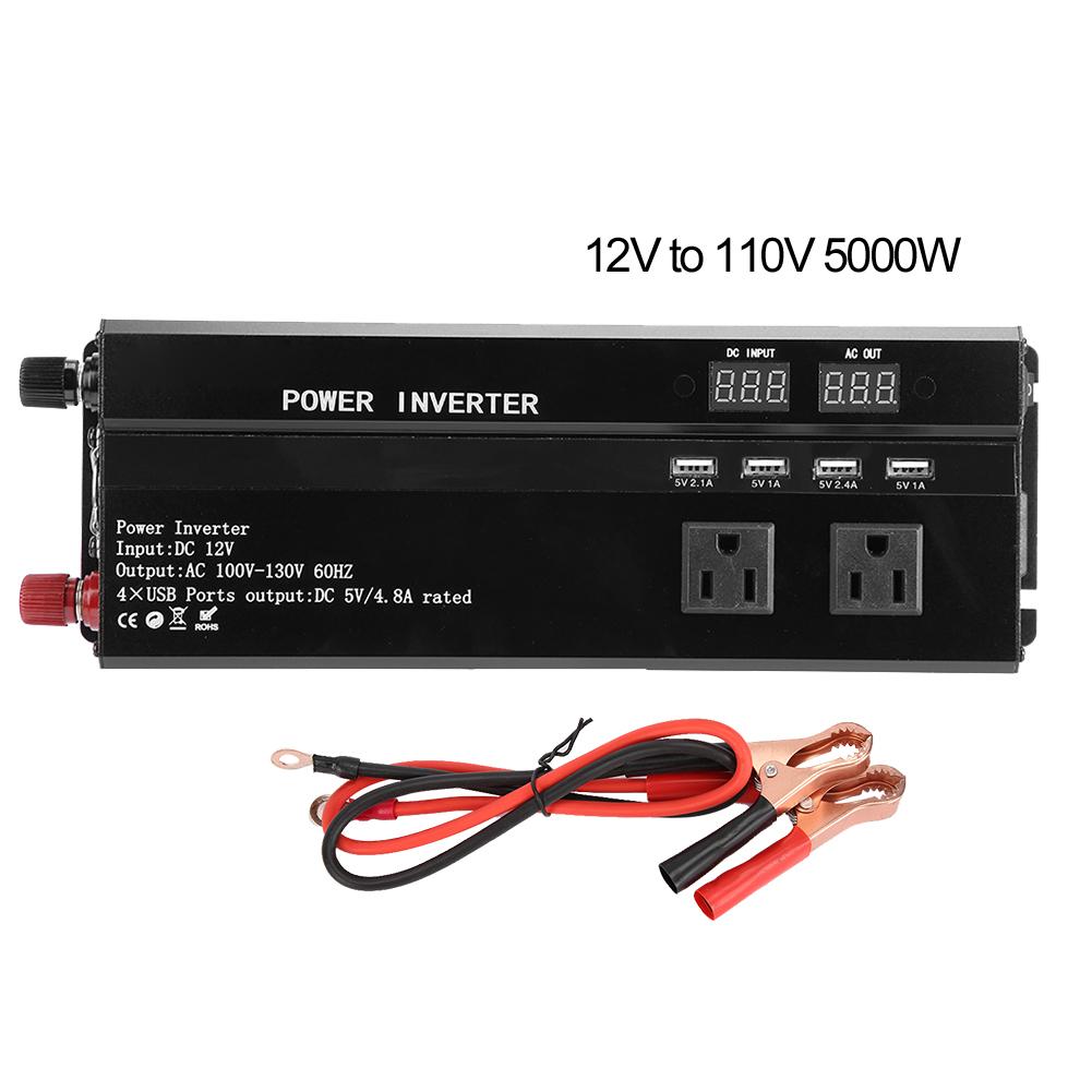 12V/24V To Black Car Solar Voltage Inverter High Power 3000W/4000W/5000W