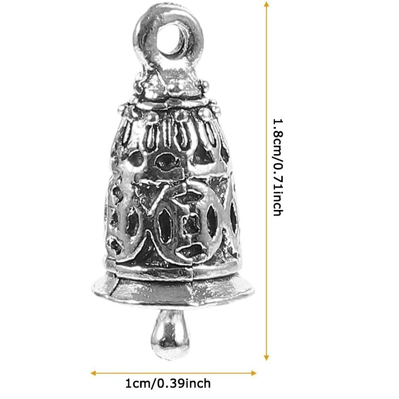 WTEMPO Mini Silvery Decor Jingle Bells Door Hangers Vintage DIY Wind Chime Handicrafts Making Accessories Festival Christmas Tree Decorative Bells