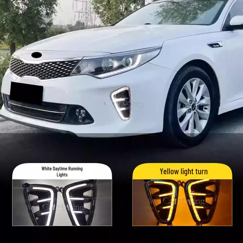 Доработка противотуманных фар Kia 2016-2018: Светодиодные дневные ходовые огни и блок-фара противотуманной фары.