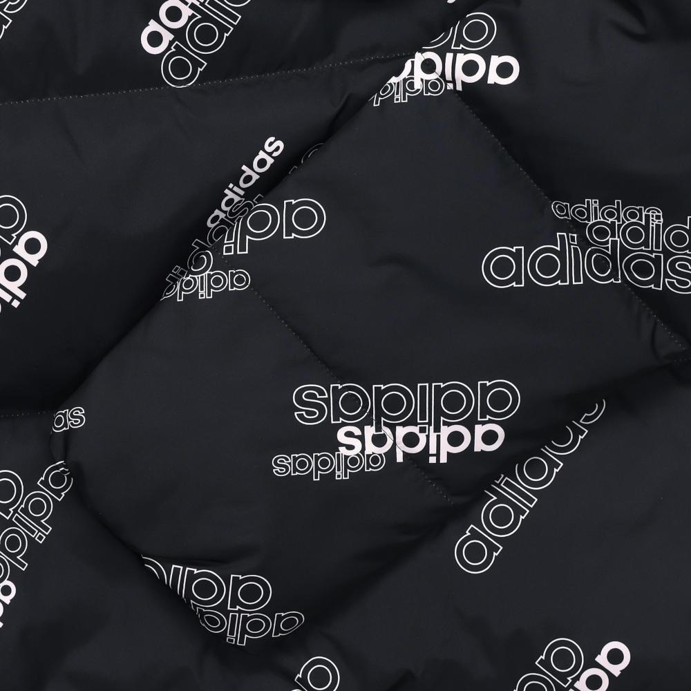 adidas Neo Logo Print Спортивная теплая куртка-пуховик с капюшоном Мужская верхняя одежда Черный GJ8812
