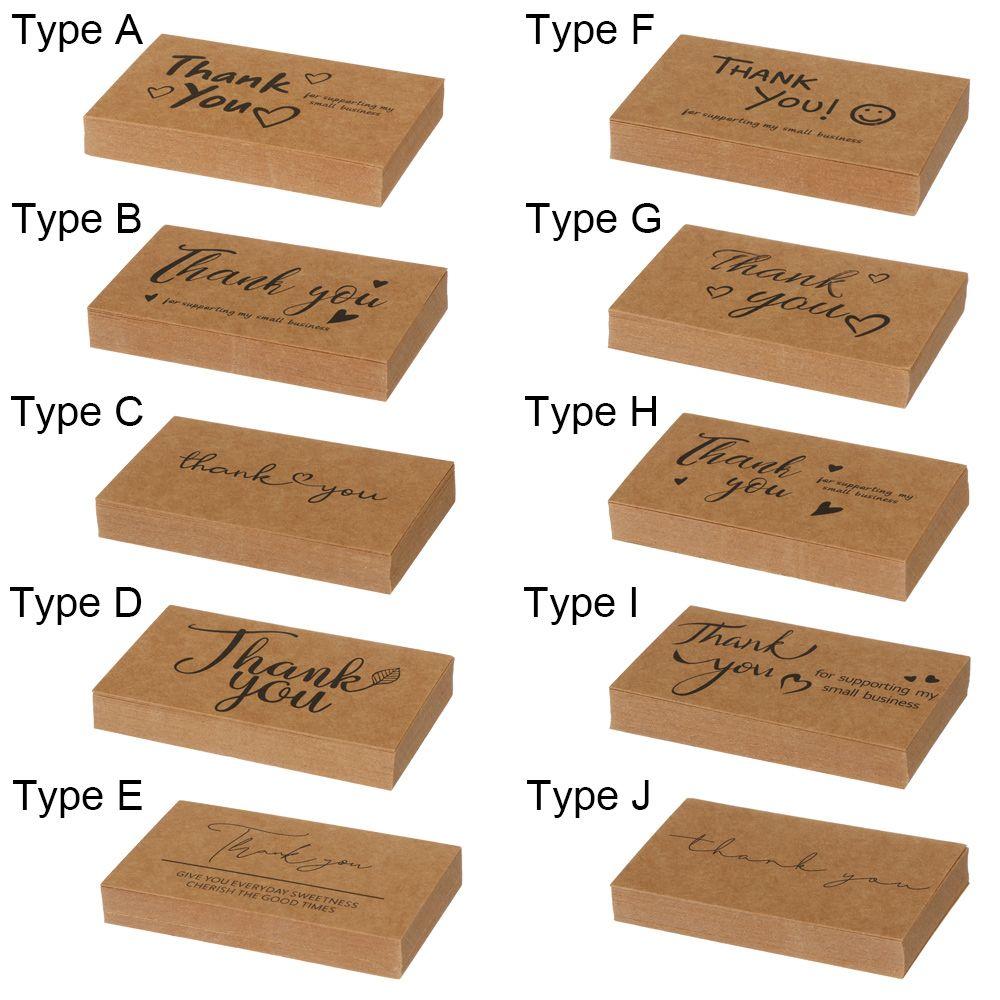 Открытки Открытки из крафт-бумаги «Спасибо за ваш заказ» «Спасибо за поддержку моего малого бизнеса»