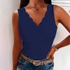 Женский топ-жилет без рукавов, топ-майка с V-образным вырезом
