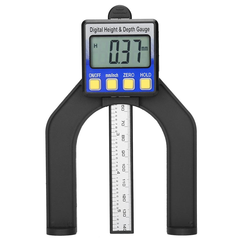 0 80mm Digital Precision Height Aperture Depth Gauge Ruler with Magnetic Feet Base