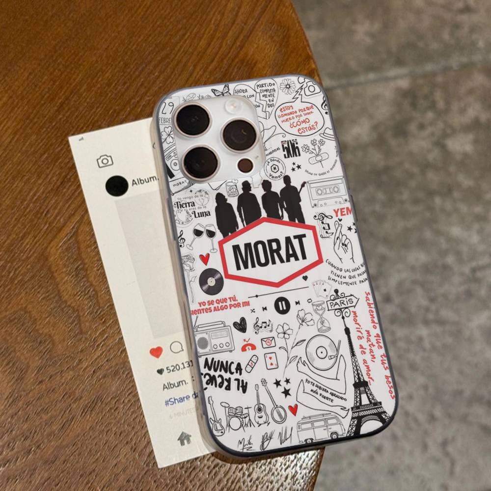 Чехол для телефона Morat Music для iPhone 17 16 15 14 13 12 11 Гофрированный Матовый Мягкий Чехол Противоскользящий