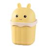 Desktop Trash Can with Lid Large Capacity Cartoon Shape Rectangle Creative Mini Garbage Can Waste Basket