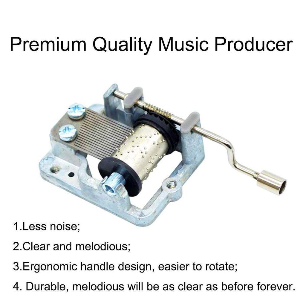 Деревянная музыкальная шкатулка антикварная резная рукоятка тема музыка (Ты мое солнце) - Многоцветный, упаковка из 1 шт.