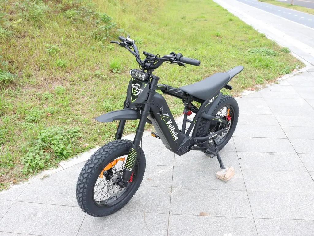 M2 Adult electric bicycle 2000W Peak 5000W 60V 25Ah battery max speed 75KM/H full suspension system Aluminum alloy frame Ebike