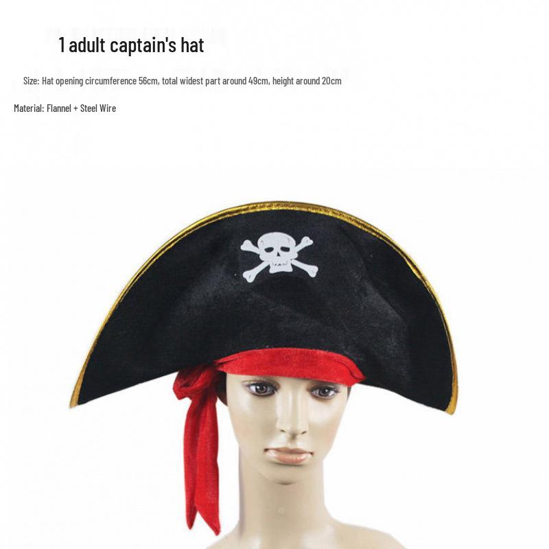Caribbean Pirate Hat: Halloween Ghost, Captain, Pumpkin, Zorro Costume