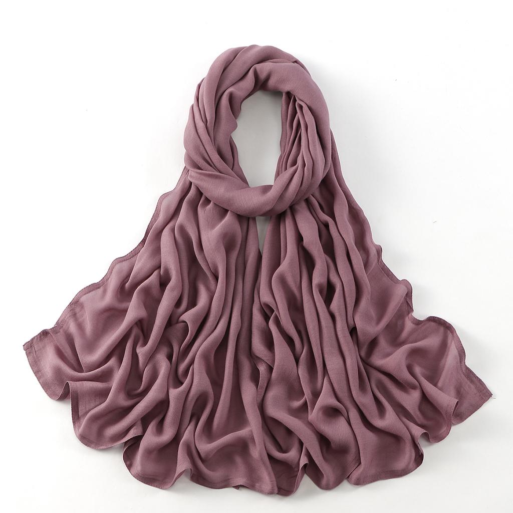 Muslim Modal Hijab Cotton Rayon Scarf for Women Double Stitching Wide Edge Rayon Shawl Islamic Thin Soft Viscose Turban Headband