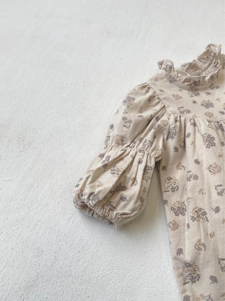 Весеннее ретро-платье для девочки, принцессы из королевского двора, с цветочным принтом и воротником-бутоном.