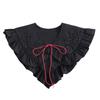 CourtStyle Detachable Collar with Ruffle Trim and Embroidery Bowknot Shirt Collar Shawl Wrap Formal Occasion Accessory
