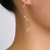1 Pair Korean Style Long Chain Earrings Threader Type Party Earrings  Gifts