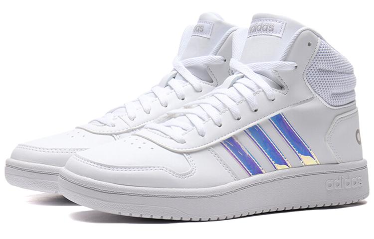 adidas Кроссовки Hoops 2.0 Mid 'Белый Сине-фиолетовый' Женские EH3414