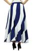 Bimba Long A-Line Maxi Spiral Summer Skirt Cotton With Back Elastic & Side