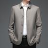 Spring and Autumn New Jacket Men's Business Lapel Middle-aged Dad's Casual Top Jacket Men's Windbreaker Jacket