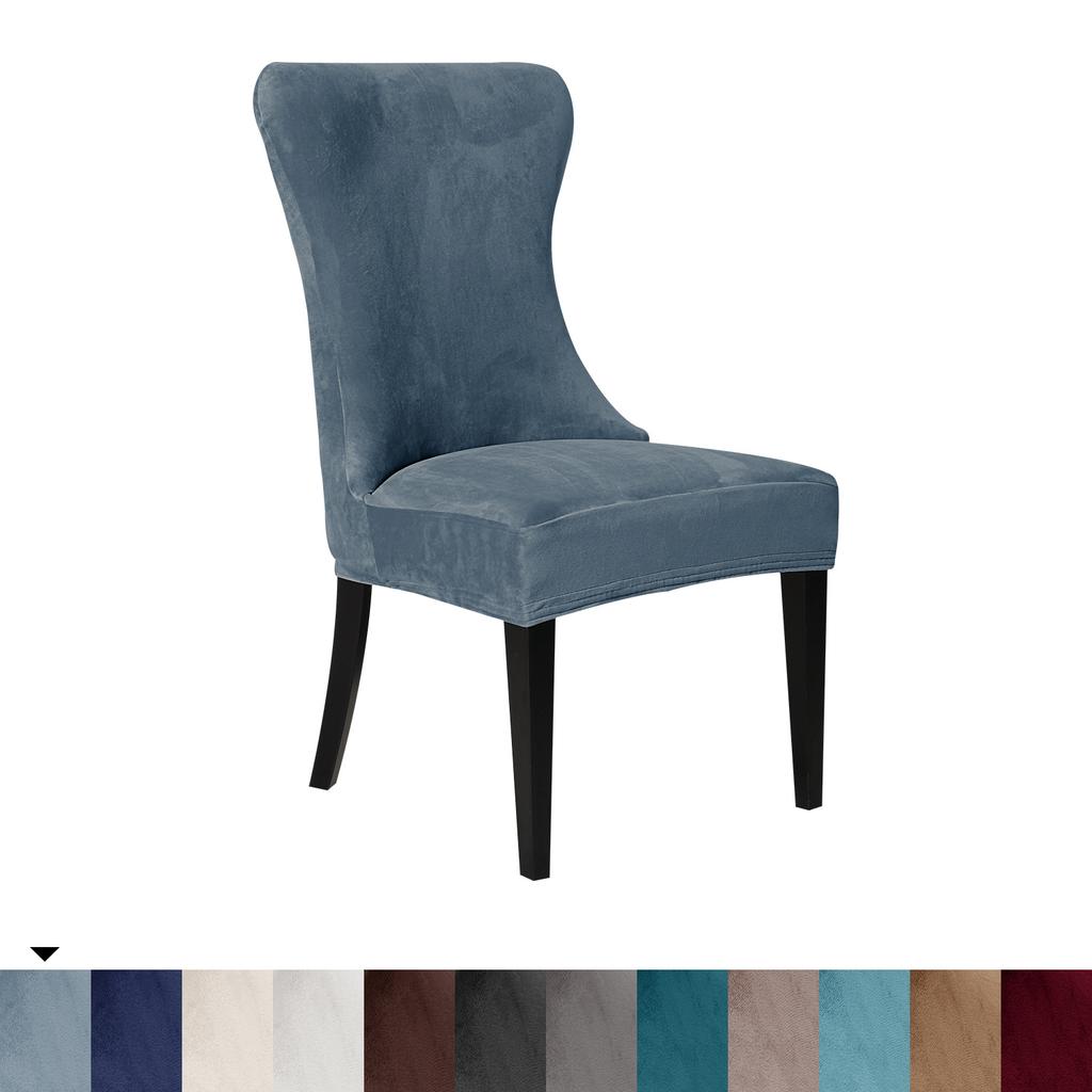 Супермягкий бархатный чехол на стул однотонный всесезонный эластичный для дома, отеля, европейского и американского ресторана, чехол на стул с боковинами