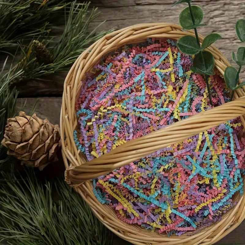2000 г/упаковка многоцветный гофрированный бумажный наполнитель для подарочных корзин, коробок, упаковки, измельченной бумаги, наполнитель для подарочной упаковки и упаковки